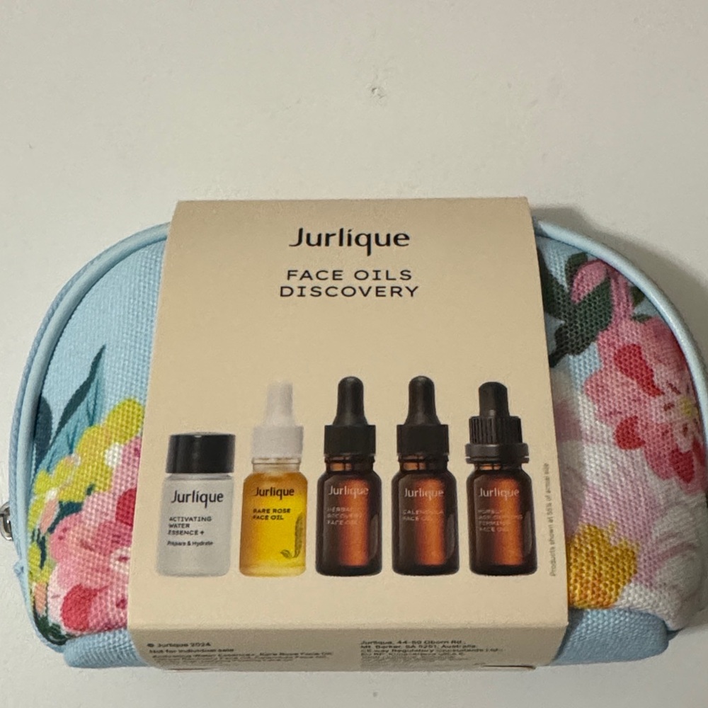 Face Oils Discovery Set with Floral Pouch